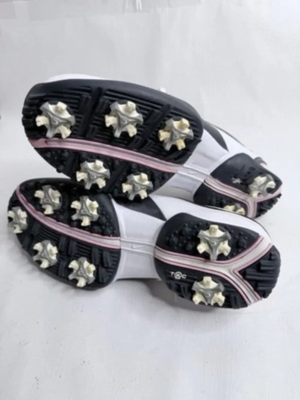 Nike Golf Shoes Women's size 8.5W White Pink Lace Up Leather NWOB